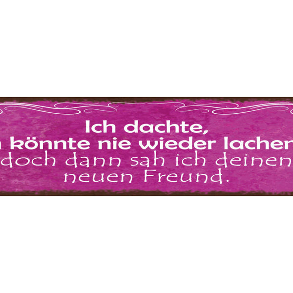 Schild Ich Dachte Ich Könnte Nie Wieder Lachen Doch Dann Sah Ich Deinen Freund