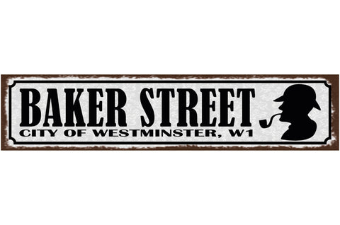 Schild Baker Street City Of Westminster W1 London GB UK 46 x 10 Blech od. Holz
