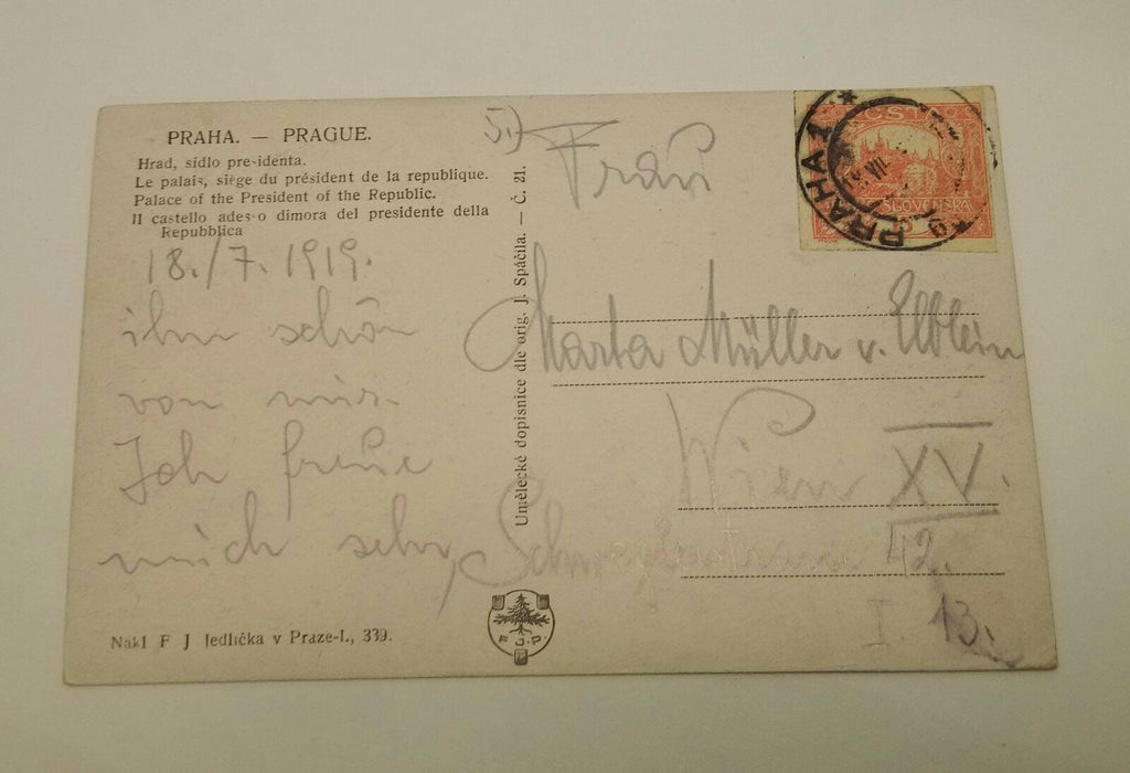 Praha Prag Palast Signatur 50327
