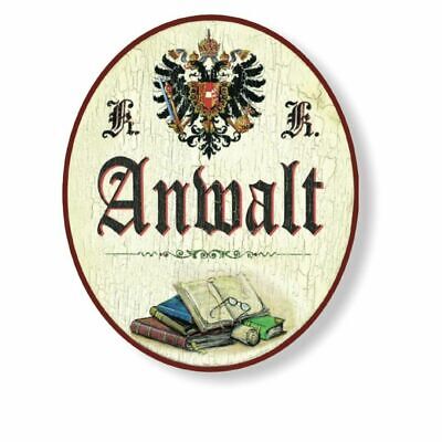 KuK Nostalgie Holzschild Anwalt