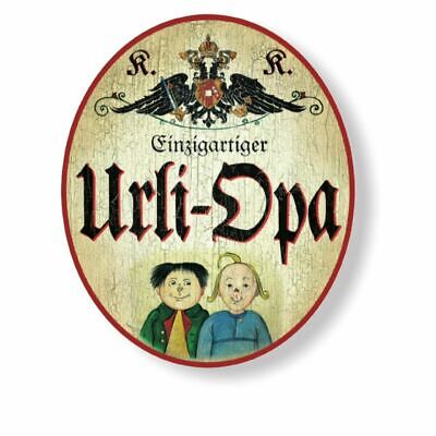 KuK Nostalgie Holzschild einzigartiger Urli-Opa