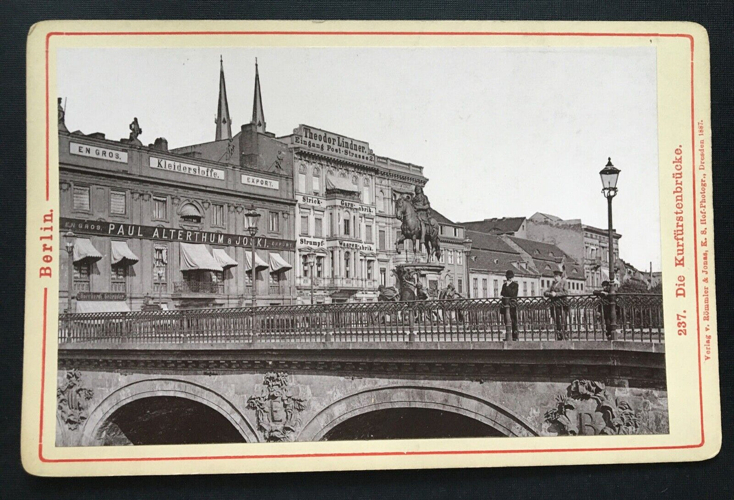 Foto Berlin Kurfürstenbrücke Statue Pferd Deutschland ca.10,7x16,6cm 400926 TH