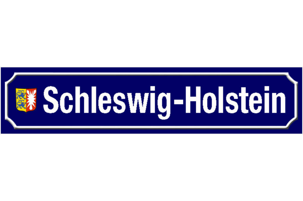 Schild Schleswig Holstein Deutschland Ort Straße Platz 46 x 10 Blech od. Holz