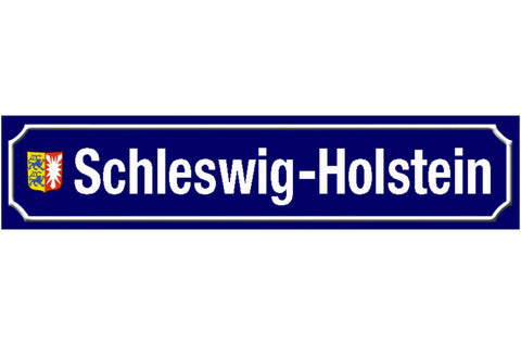 Schild Schleswig Holstein Deutschland Ort Straße Platz 46 x 10 Blech od. Holz