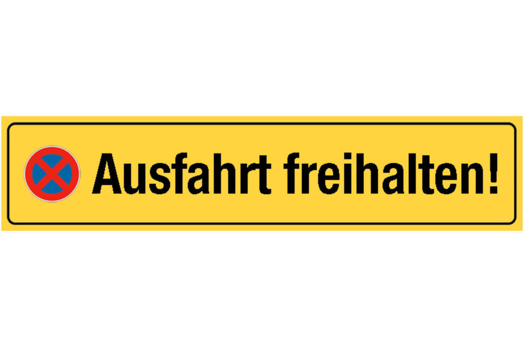 Schild Ausfahrt Freihalten Parkverbot Parken Verboten 46 x 10 Blech od. Holz