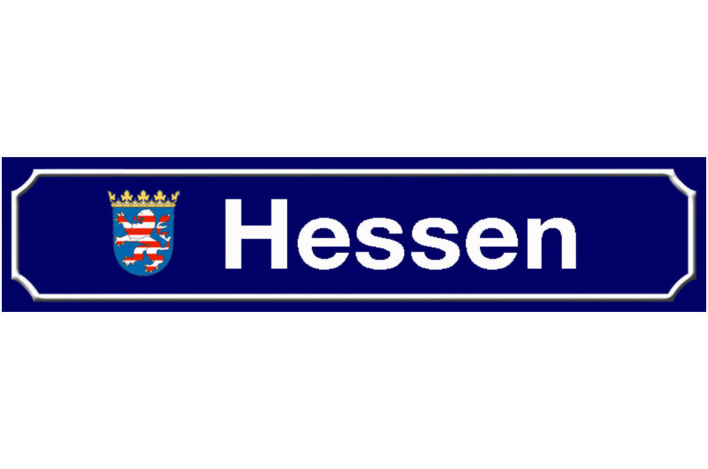 Schild Hessen Deutschland Bundesland Ort Straße Platz 46 x 10 Blech od. Holz