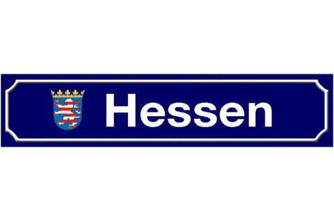 Schild Hessen Deutschland Bundesland Ort Straße Platz 46 x 10 Blech od. Holz