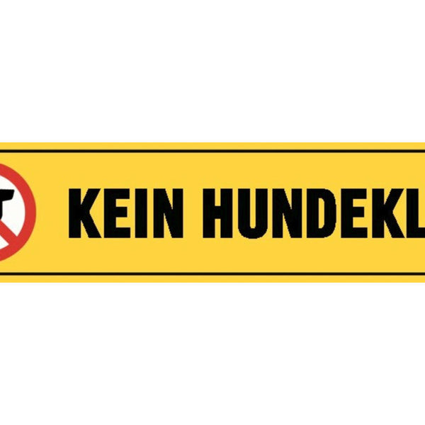Schild Kein Hunde Klo Gassi WC Toilette Hund Tier Wiese 46 x 10 Blech od. Holz