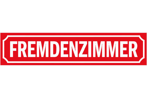 Schild Fremdenzimmer Gäste Zimmer Frei Ferien Wohnung Haus 46 x 10 Blech od.Holz