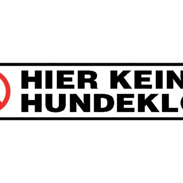 Schild Hier kein Hunde Klo Wiese Toilette WC Hund Gassi 46 x 10 Blech od. Holz