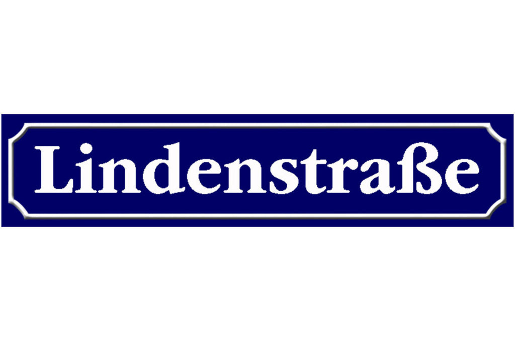 Schild Lindenstraße TV Serie Soap Ort Straße Platz 46 x 10 Blech od. Holz