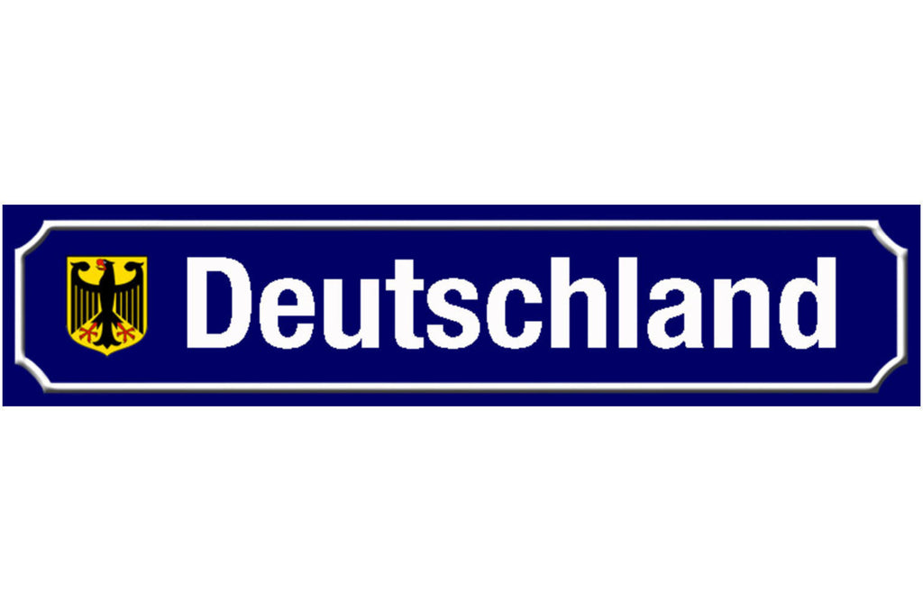 Schild Deutschland Germany Republik Ort Straße Platz 46 x 10 Blech od. Holz
