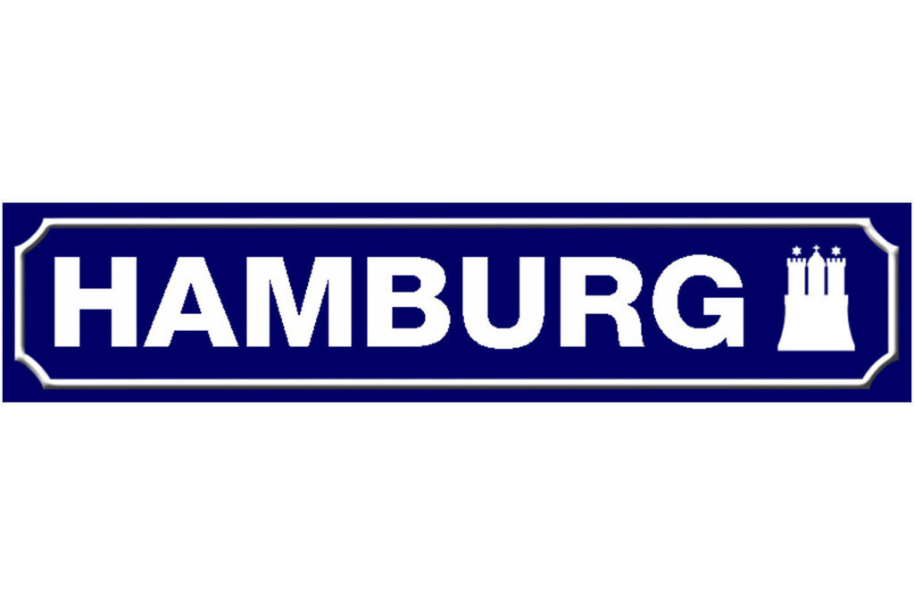 Schild Hamburg Stadt Deutschland Ort Straße Platz 46 x 10 Blech od. Holz