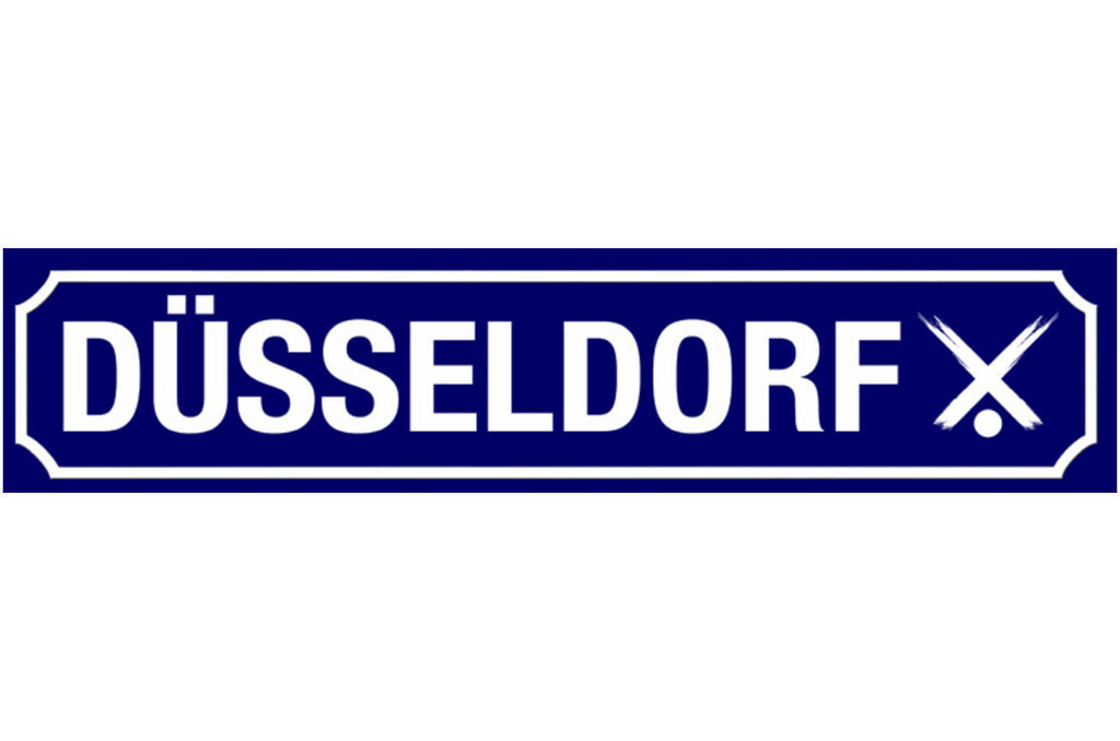 Schild Düsseldorf Stadt Deutschland Ort Straße Platz 46 x 10 Blech od. Holz