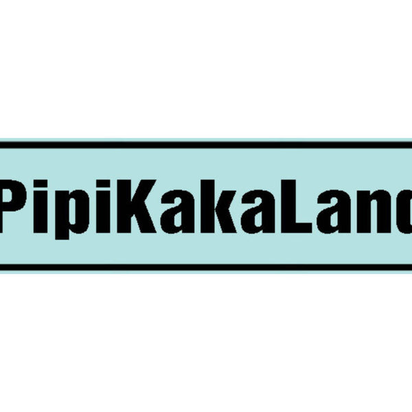 Schild Pipi Kaka Land WC Toilette Klo Mann Frau 46 x 10 Blech od. Holz