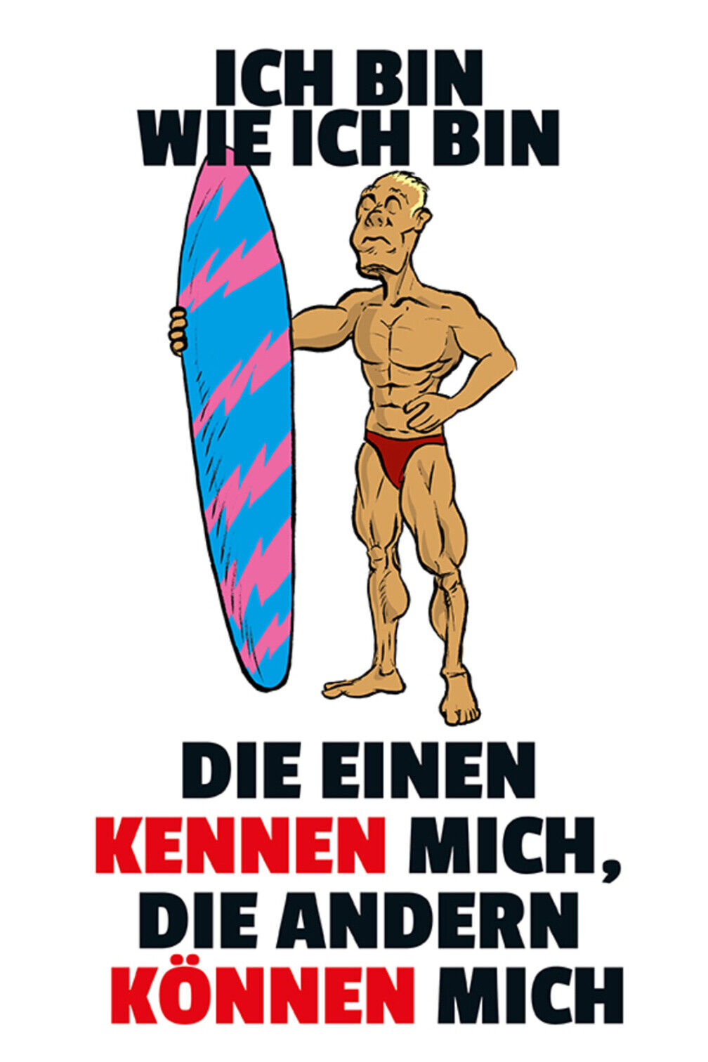 Schild Spruch Ich bin wie ich bin Die einen kennen mich die anderen können JW