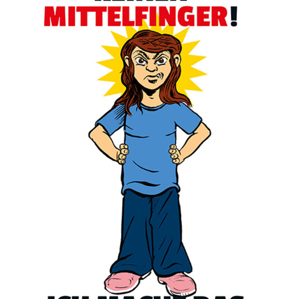 Schild Spruch Ich brauche keinen Mittelfinger Ich mache das mit den Augen JW
