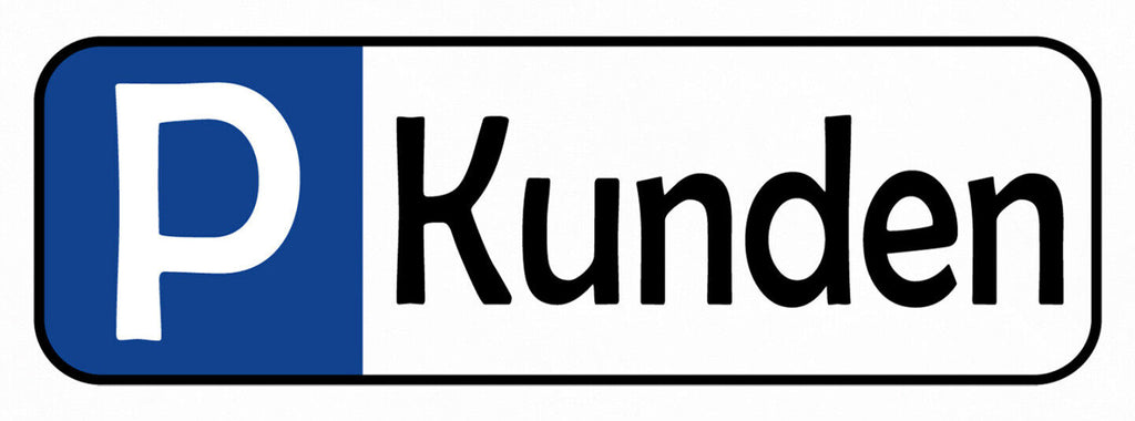 Schild Kunden Parkplatz Parken Auto Geschäft Firma Kunde 27x10 Blech od.Holz