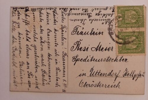 Künstlerkarte Mädchen mit Blumen 500086A gr D