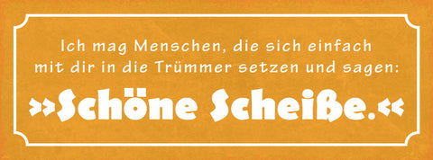 Schild Ich Mag Menschen Sich Einfach Mit Dir In Trümmer Setzen Schöne Scheiße