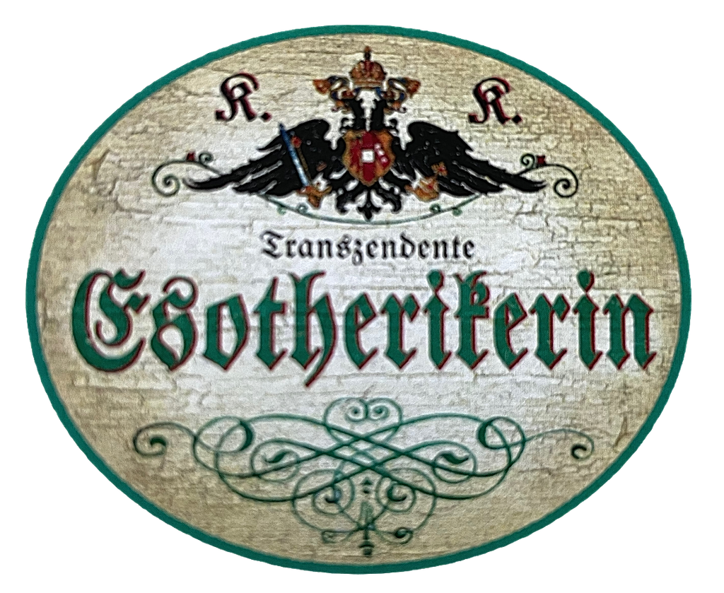 KuK Nostalgie Holzschild "Transzendente Esoterikerin" Spiritualität