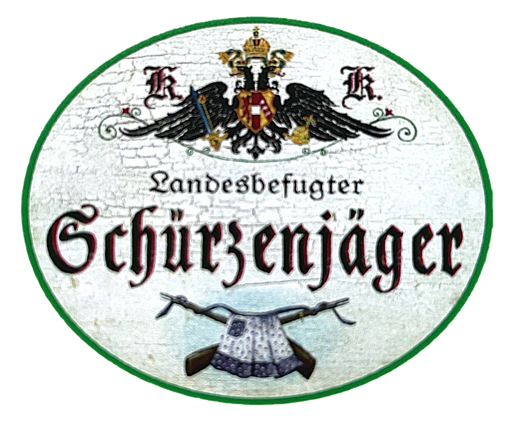 KuK Nostalgie Holzschild "Landesbefugter Schürzenjäger"