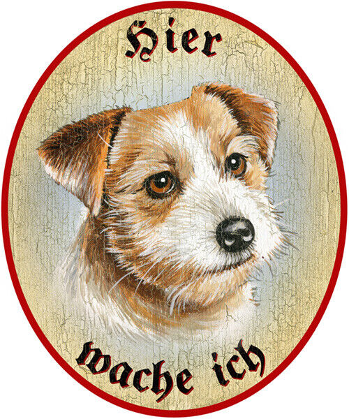 KuK Nostalgie Holzschild "Hier wache ich" Norfolk Terrier Hund