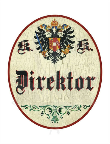 KuK Nostalgie Holzschild - Direktor - Ornament TH