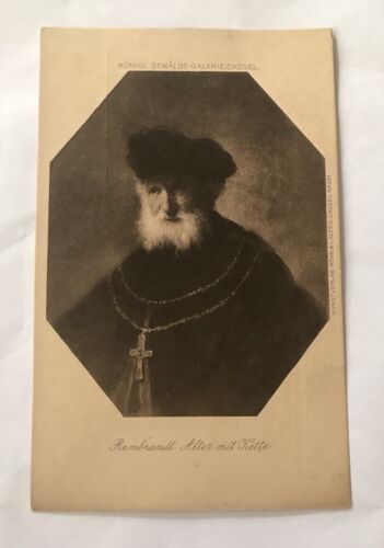 AK, Rembrandt, Alter mit Kette, Mann (20058 BW)