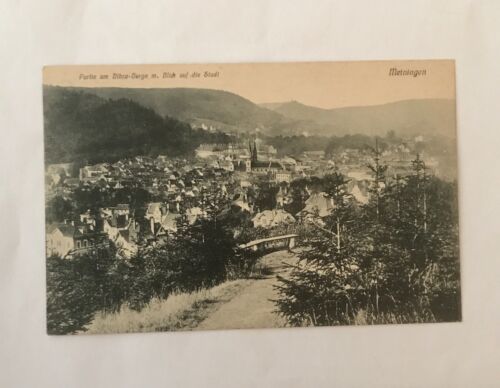 AK, Meiningen, Bibra Berge, Stadtblick (20012 BW)