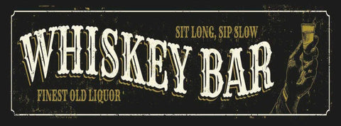 Schild Whiskey Bar Finest Old Liquor Alkohol Lokal 27x10 Blech od.Holz