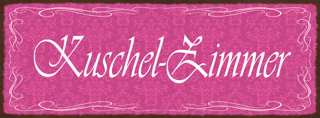 Schild Kuschel Zimmer Kuscheln Liebe Romantik Schlafzimmer 27x10 Blech od.Holz