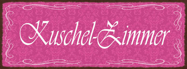Schild Kuschel Zimmer Kuscheln Liebe Romantik Schlafzimmer 27x10 Blech od.Holz
