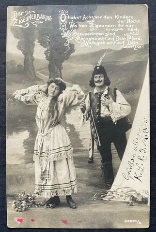 Der Zigeunerbaron Operette Text Spruch Mann Frau Kleid Tracht Bart 400405 TH