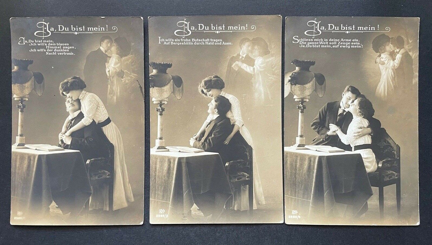 5er Set Ja, Du bist mein! Mann Frau Paar Liebe Kleid Anzug Tisch Vase 410793 TH