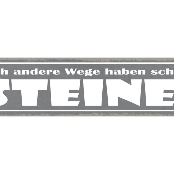Schild Auch Andere Wege Haben Schöne Steine Ortswechsel 46x10 Blech od. Holz
