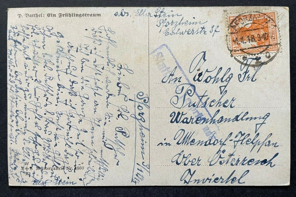 Malerei  Ein Frühlingstraum D.Barthel Mann Frau Paar Ausblick Tisch 400403 TH