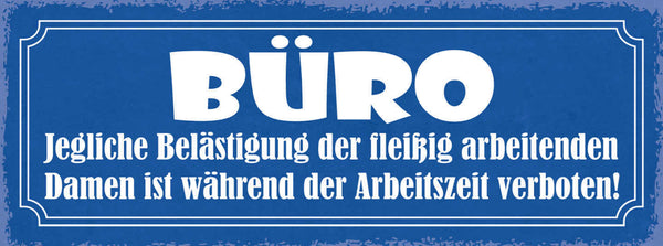 Schild Büro Jegliche Belästigung Eifrig Arbeitenden Damen Arbeitszeit Verboten