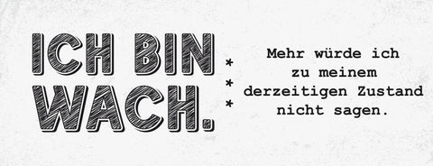 Schild Ich Bin Wach Mehr Würde Ich Zu Meinen Derzeitigen Zustand Nicht Sagen