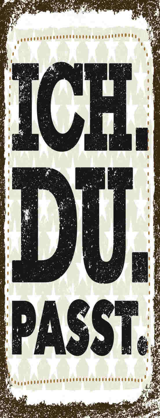 Schild Ich Du Passt Liebe Beziehung Ehe Paar Freundschaft 27x10 Blech od.Holz