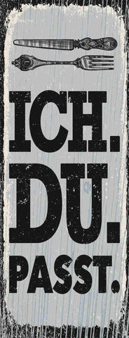 Schild Ich Du Passt Liebe Beziehung Ehe Paar Freundschaft 27x10 Blech od.Holz
