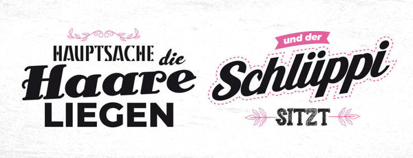 Schild Hauptsache Die Haare Liegen & Der Schlüppi Sitzt 27x10 Blech od.Holz