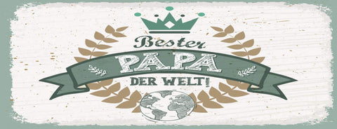 Schild Bester Papa Der Welt Vater Familie Eltern Haus Kind 27x10 Blech od.Holz