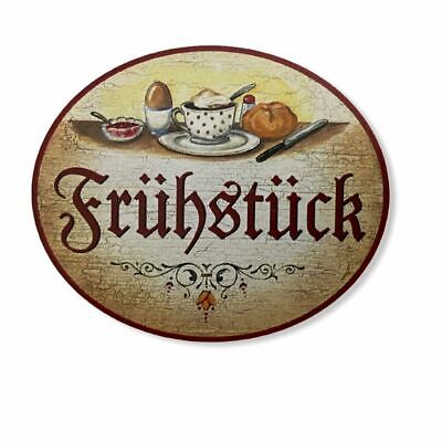 KuK Nostalgie Holzschild Frühstück