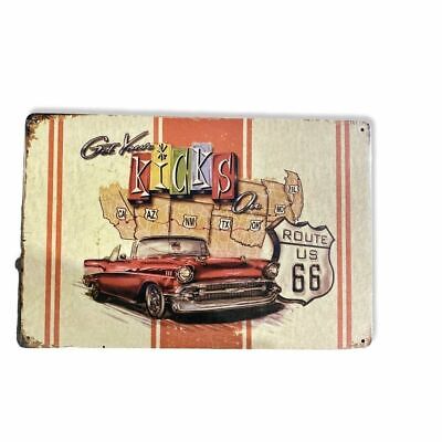 Nostalgie Vintag Route 66 Blech Schild 30x20 16800