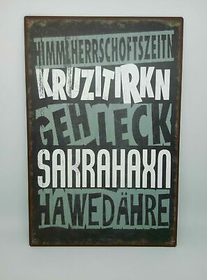 Nostalgie Vintage Retro Blechschild Ausdrücke Österreich Dialekt 30x20 50347