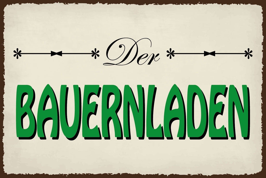 Schild Bauern Laden Verkauf Stand Geschäft  12x18 / 20x30 / 30x40 Blech od. Holz
