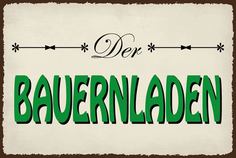 Schild Bauern Laden Verkauf Stand Geschäft  12x18 / 20x30 / 30x40 Blech od. Holz