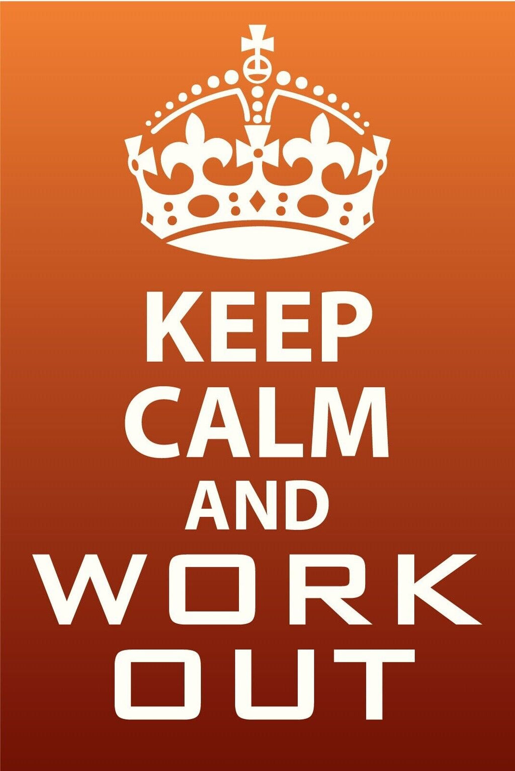 Schild Keep Calm Workout Training Trainieren 12x18 / 20x30 / 30x40 Blech od.Holz