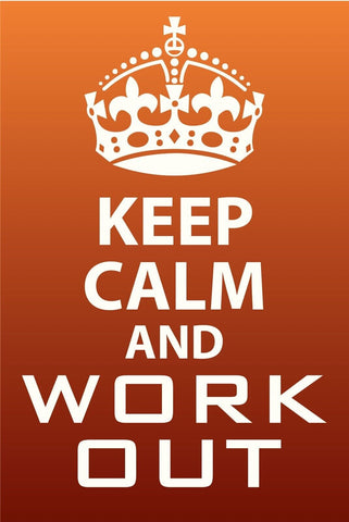 Schild Keep Calm Workout Training Trainieren 12x18 / 20x30 / 30x40 Blech od.Holz